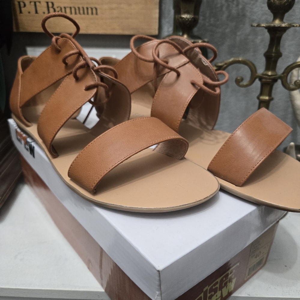 Chelsea Crew Katie tan flat sandals New in Box…